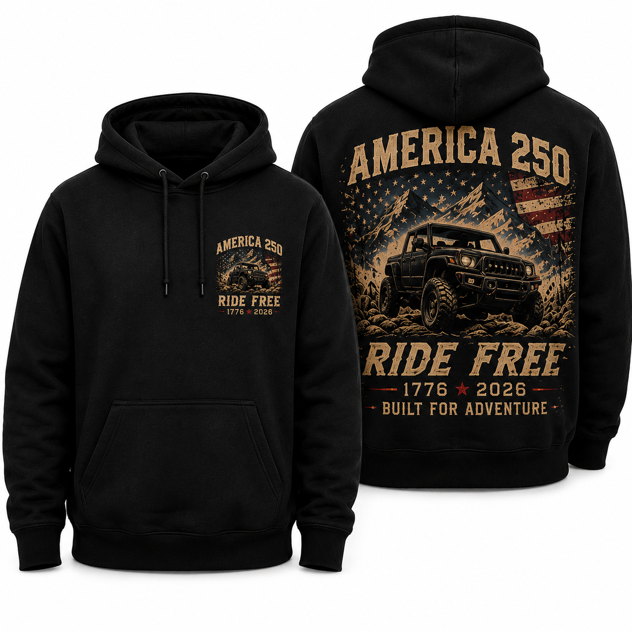 America 250™ Ride Free Off-Road Jeep Hoodies