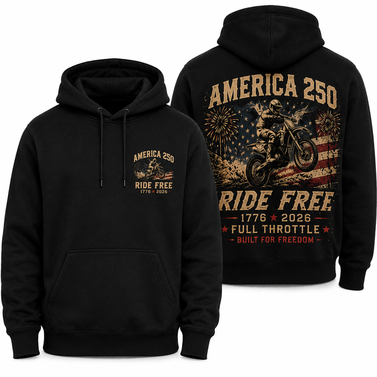 America 250™ Ride Free Motocross Heavyweight Hoodies