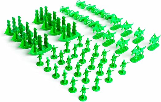 Napoleonic and Civil War Green Military Miniatures Set