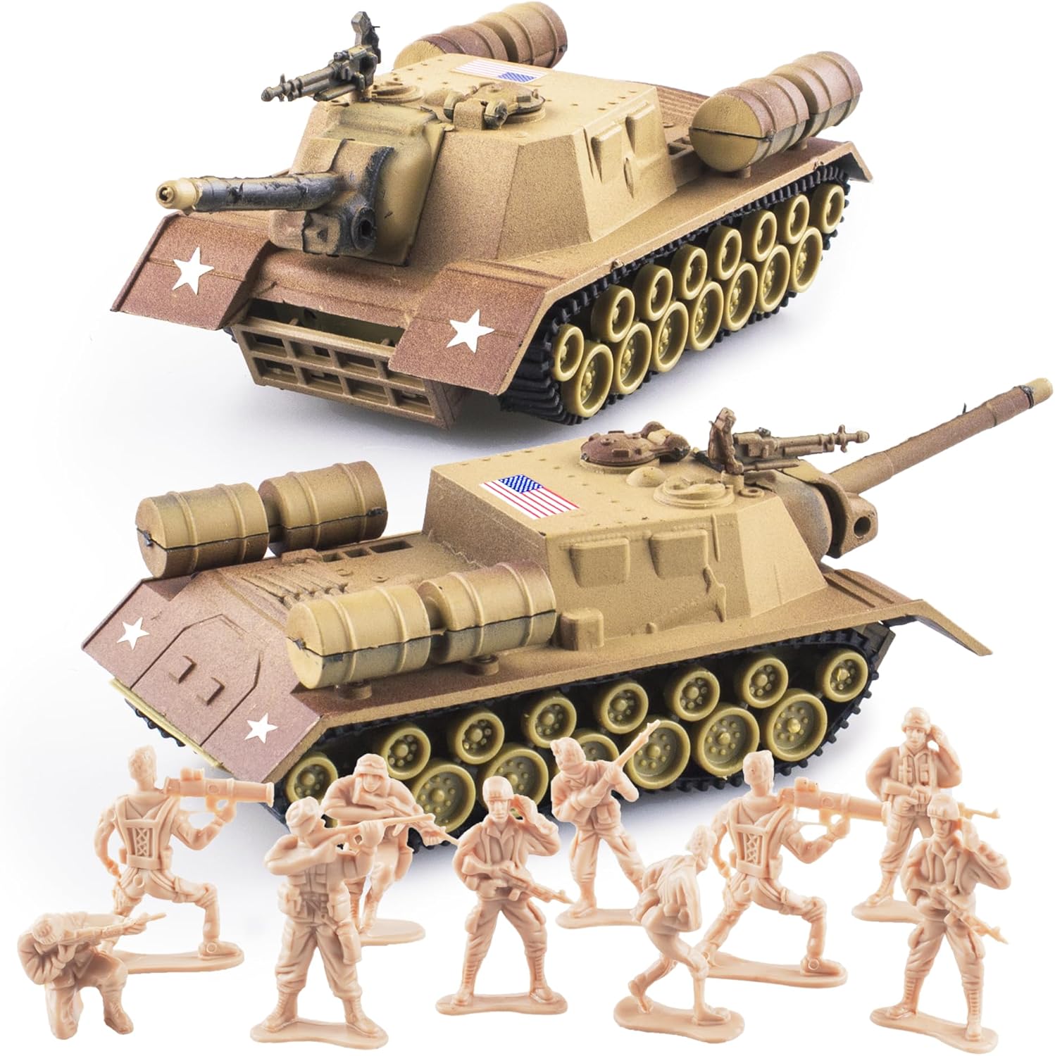 "WW2 Army Tank and Soldier Toy Playset"