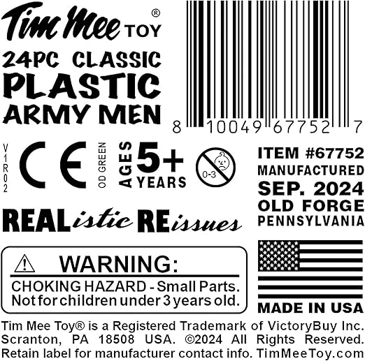 TimMee OD Green Plastic Army Men Set