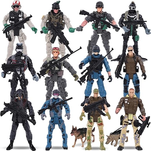 3 Otters 12PCS Special Forces Soldier Toys