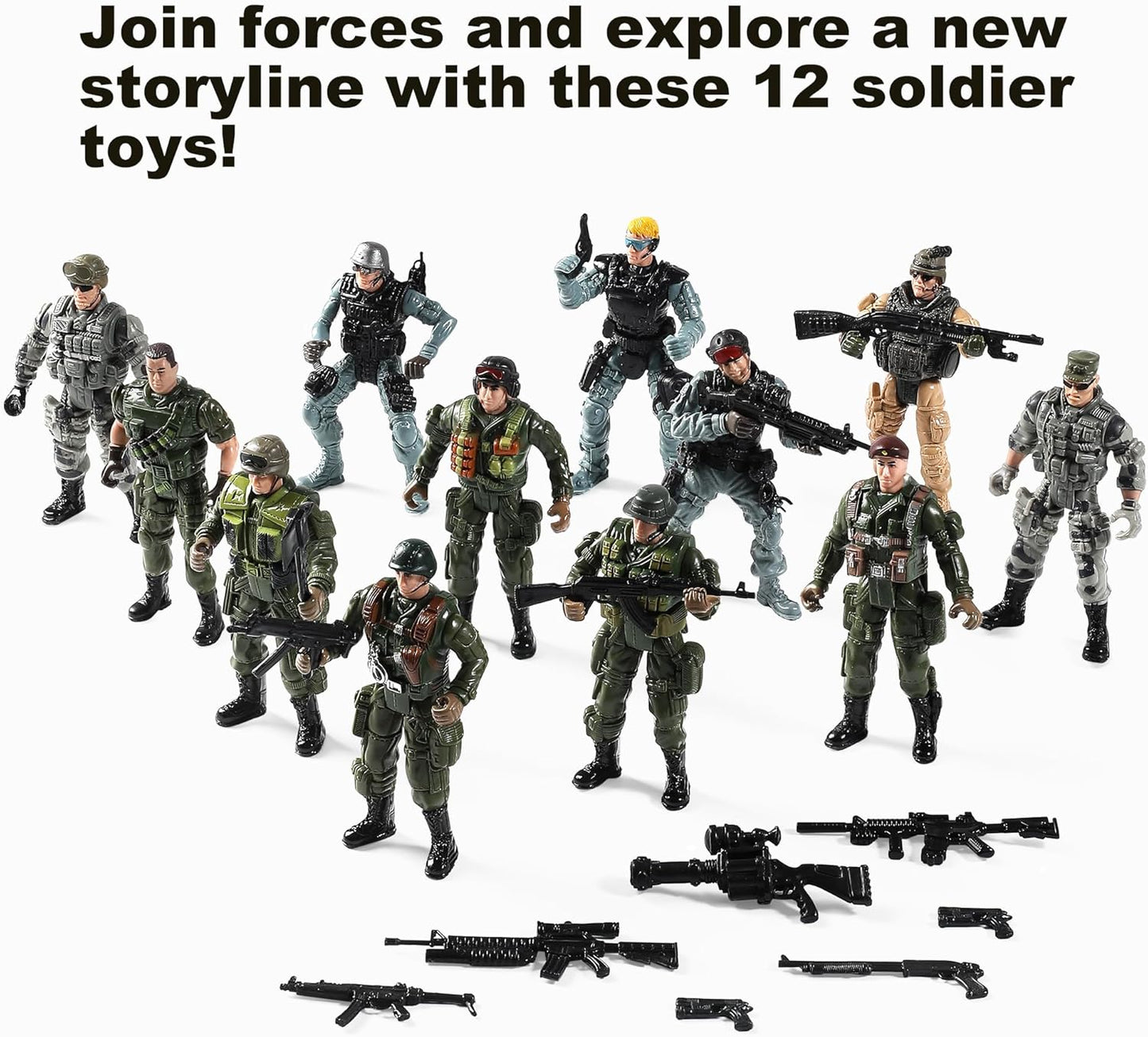 US Army and SWAT Toy Soldier Action Set