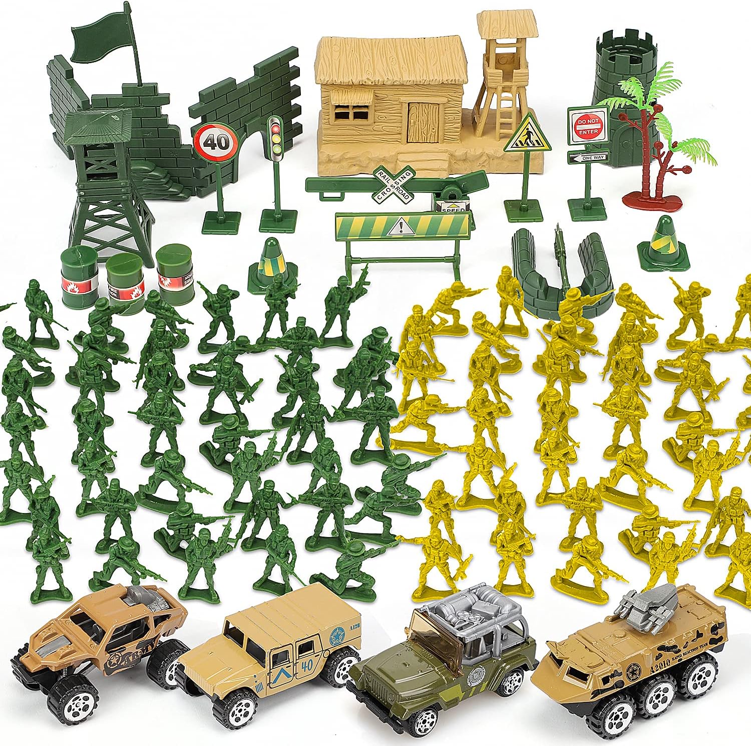 TOY Life 95PCS Army Men Toy Soldiers Military Playset