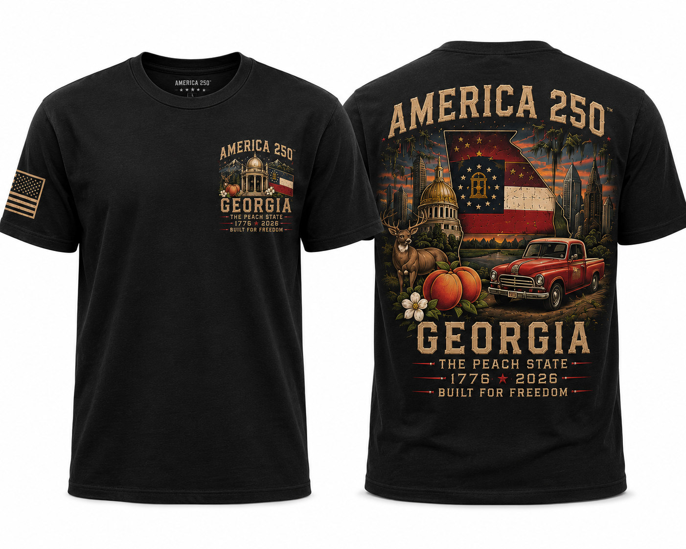 America 250™ Georgia Heavyweight T-Shirt | The Peach State | Limited Edition