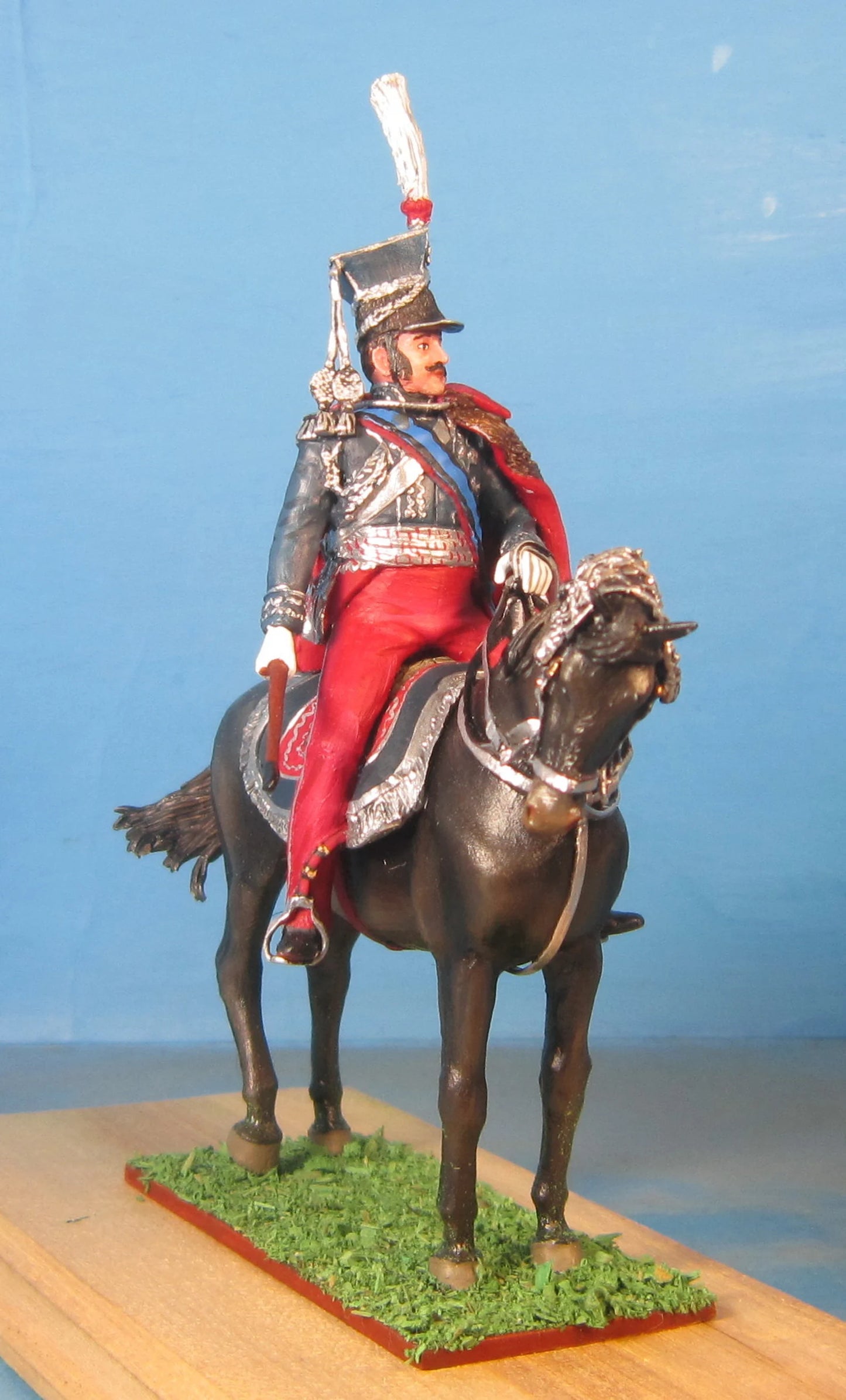 Napoleonic French Mounted Staff Tin Soldier Miniature