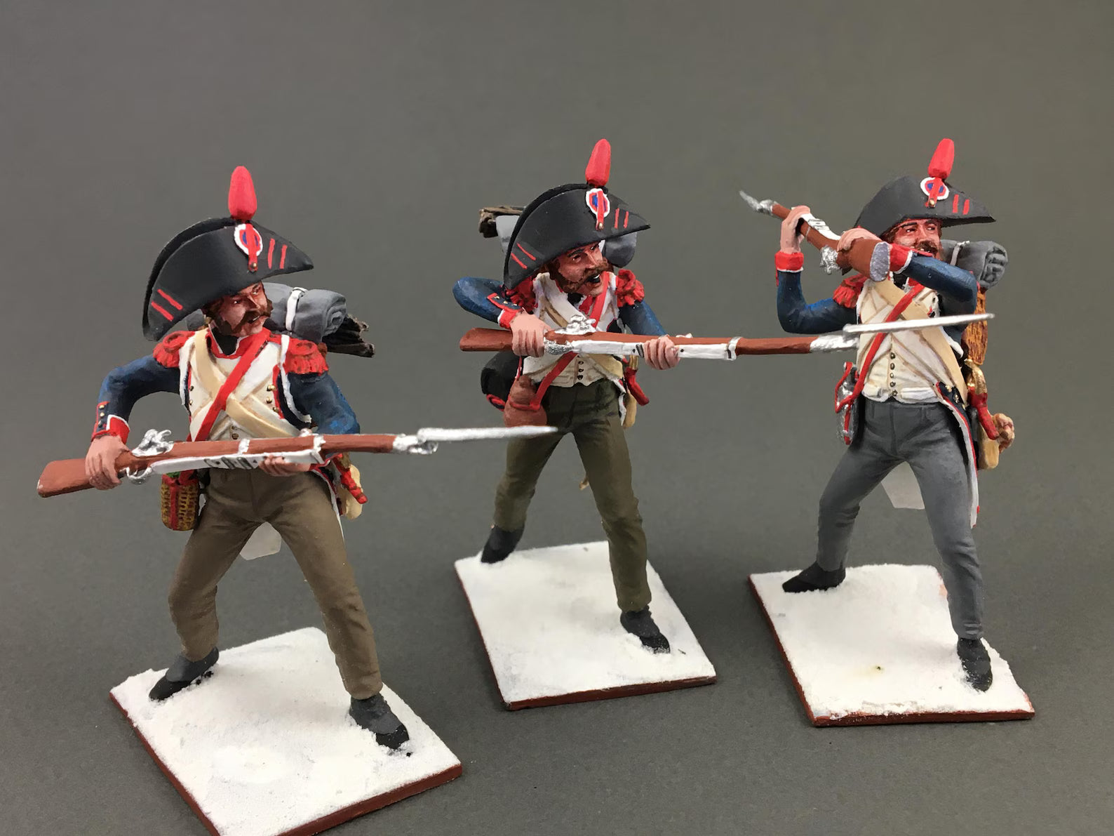 "Napoleonic French Infantry Marching 1/30 Metal Soldier"