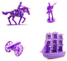 Purple Napoleonic & Civil War Toy Soldiers Set