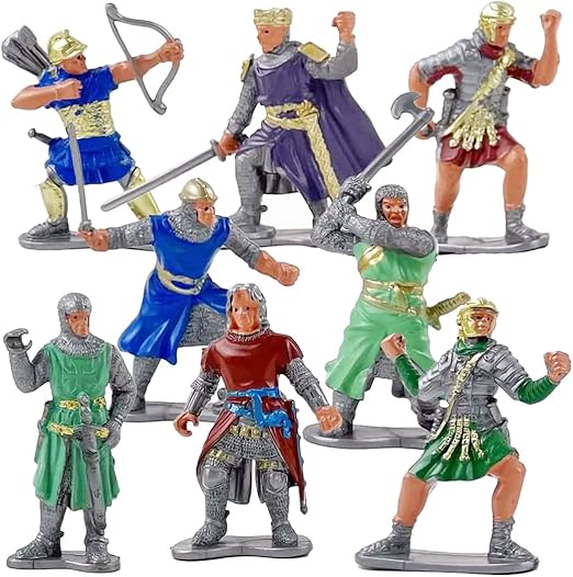 Liberty Imports 8-Piece Medieval Knight Figurines