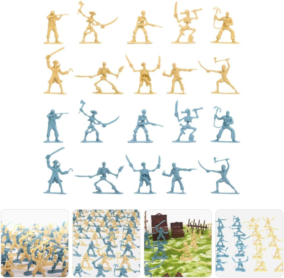 "100-Piece Pirate Soldier Skeleton Warrior Toy Set"