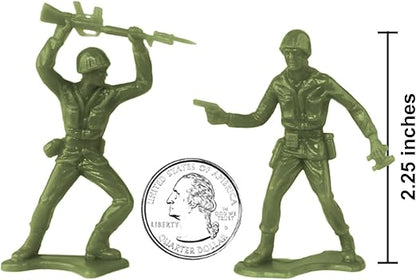 TimMee OD Green Plastic Army Men Set