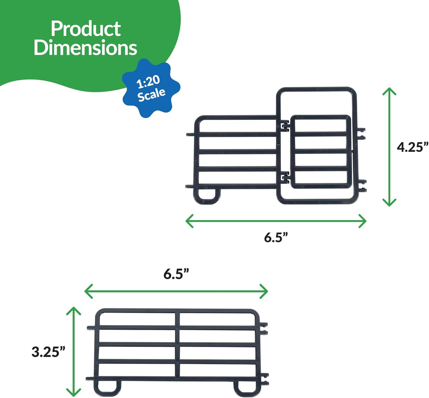 Big Country Toys Corral Fence Panel Set 1:20