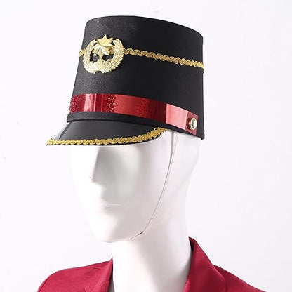 Majorette Drum Major Toy Soldier Hat with Feather