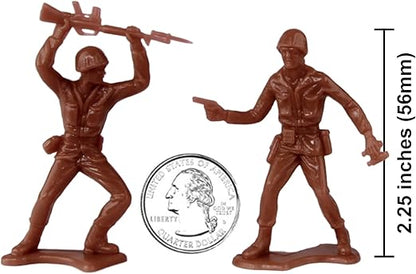 TimMee 48pcs Different Colors Plastic Army Men Toy Soldiers 