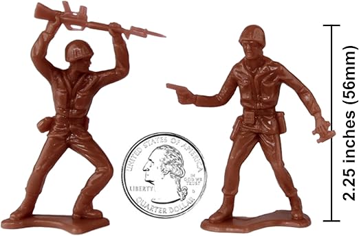 TimMee 48pcs Different Colors Plastic Army Men Toy Soldiers 