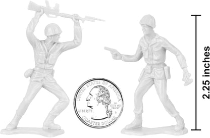 TimMee 48pcs Different Colors Plastic Army Men Toy Soldiers 