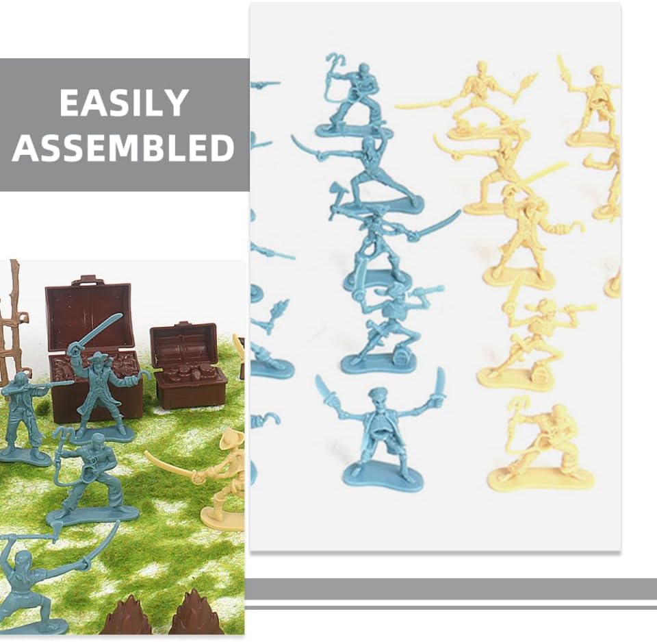 "100-Piece Pirate Soldier Skeleton Warrior Toy Set"