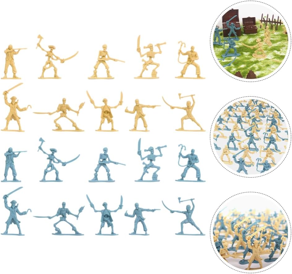 "100-Piece Pirate Soldier Skeleton Warrior Toy Set"