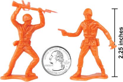 TimMee 48pcs Different Colors Plastic Army Men Toy Soldiers 