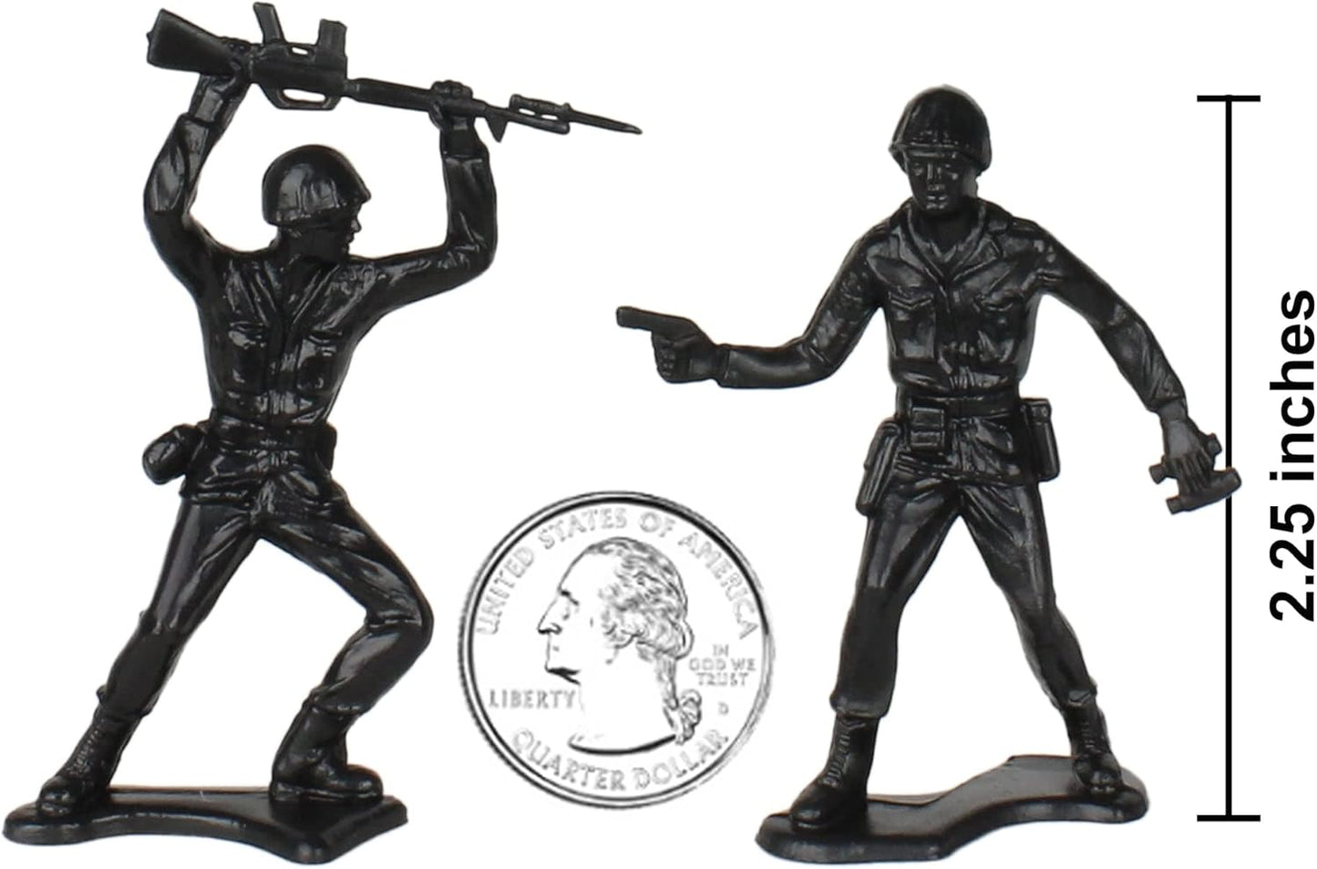 TimMee 48pcs Different Colors Plastic Army Men Toy Soldiers 