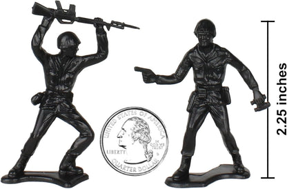 TimMee 48pcs Different Colors Plastic Army Men Toy Soldiers 