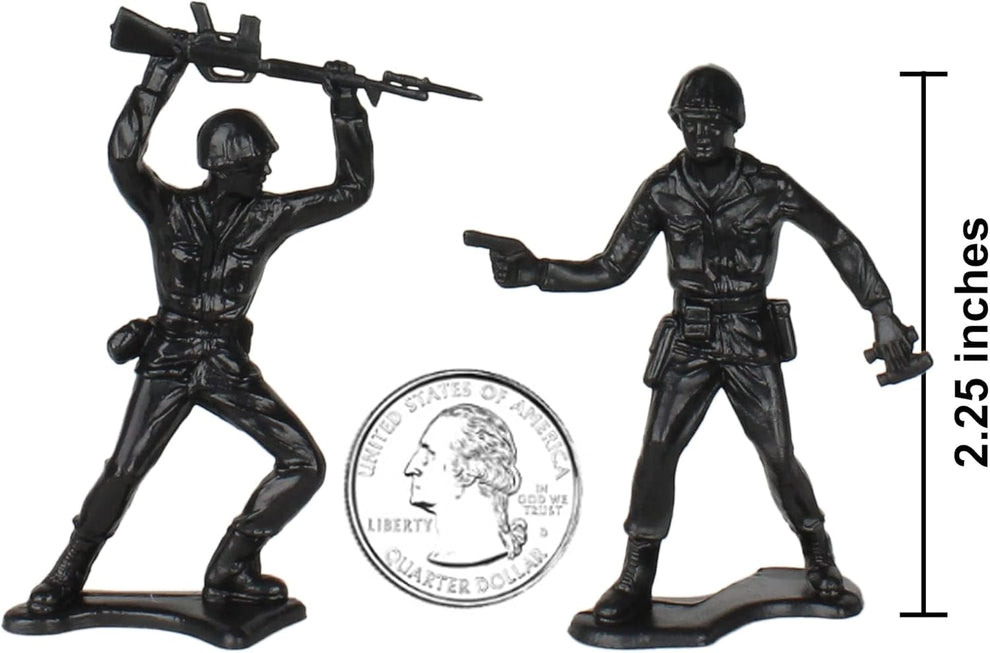 TimMee 48pcs Different Colors Plastic Army Men Toy Soldiers 