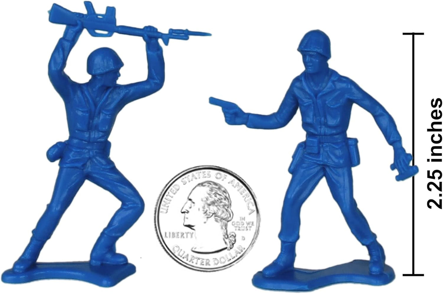 TimMee 48pcs Different Colors Plastic Army Men Toy Soldiers 