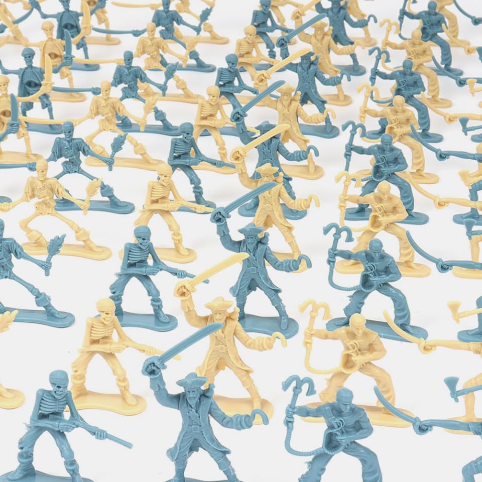 "100-Piece Pirate Soldier Skeleton Warrior Toy Set"