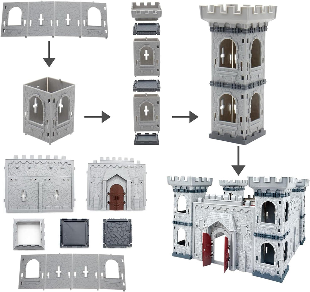 Medieval Castle Knights Toy Soldier Playset 254pcs