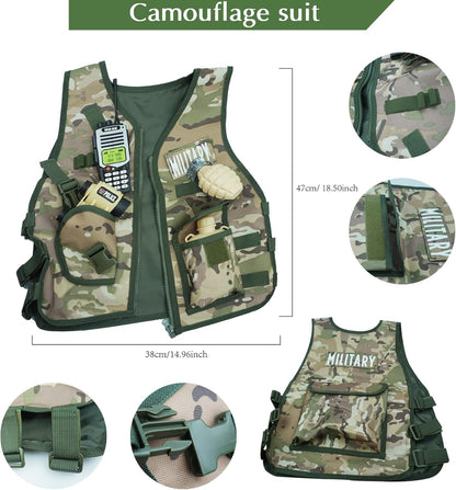 "RedCrab Kids Army Toy Soldier Set with Helmet"