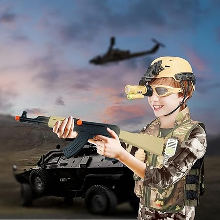 "RedCrab Kids Army Toy Soldier Set with Helmet"