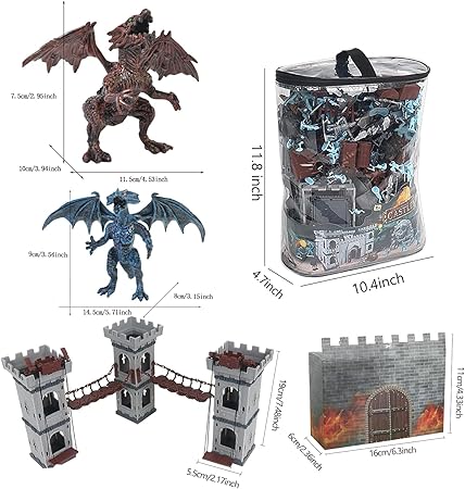 Medieval Castle Army Men Toy Soldier Set