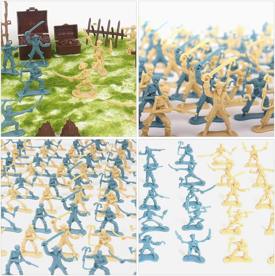 "100-Piece Pirate Soldier Skeleton Warrior Toy Set"