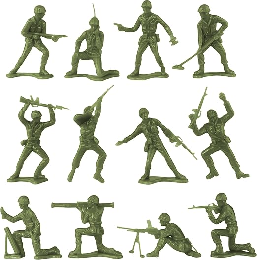 TimMee OD Green Plastic Army Men Set