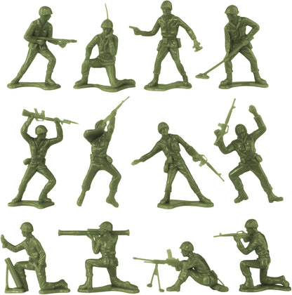 Plastic Army Men Green Tan Figures USA