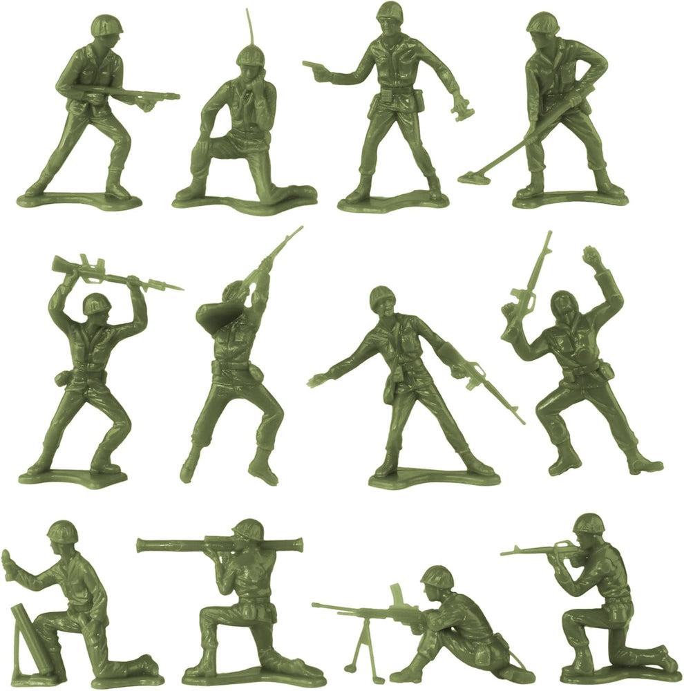 Plastic Army Men Green Tan Figures USA
