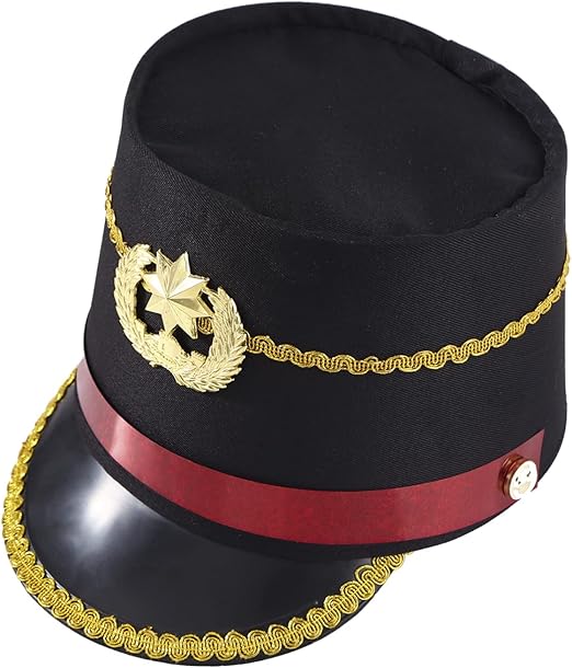 Majorette Drum Major Toy Soldier Hat with Feather