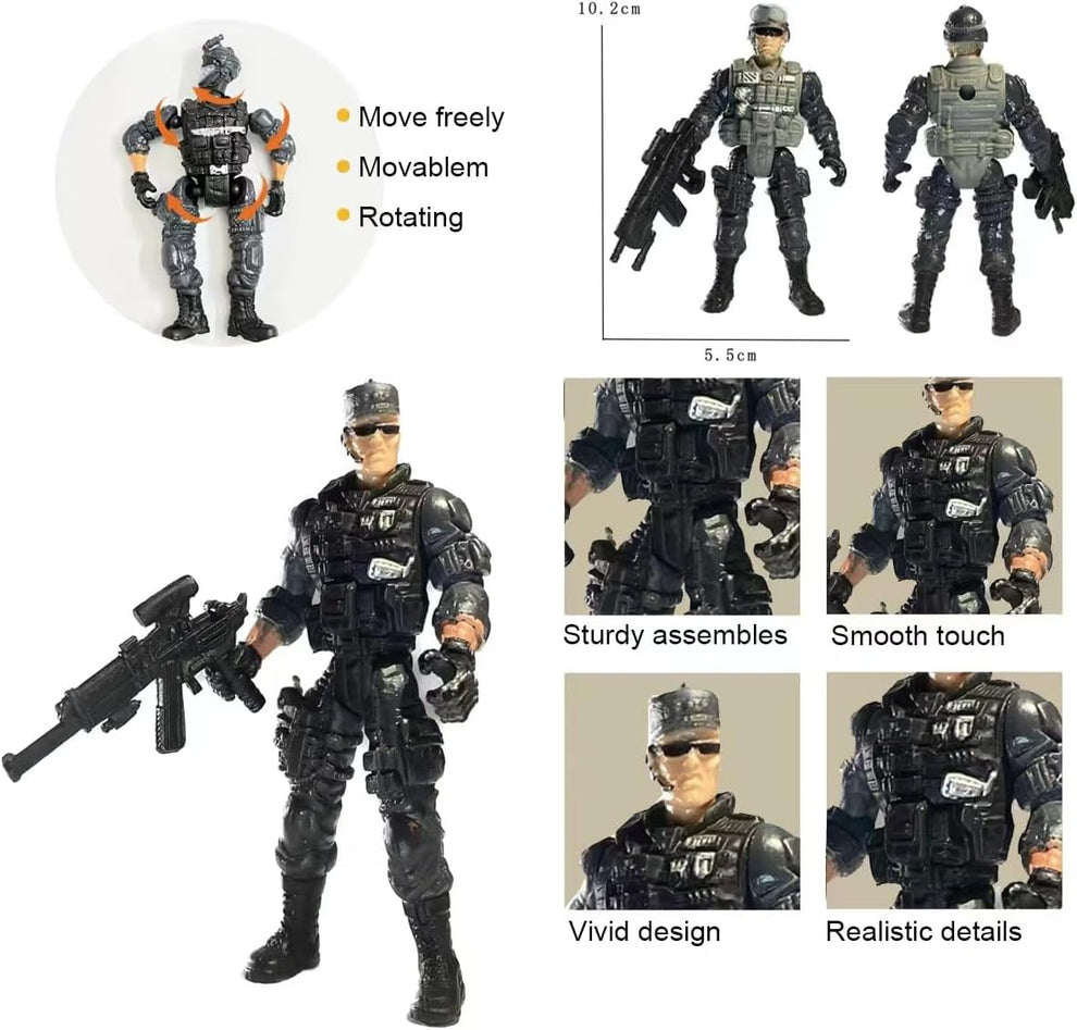 12PCS Army Men Action Figures Military Toy Set for Boys