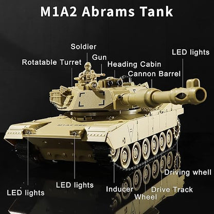 RC WW2 Tiger I Army Tank Toy with Lights