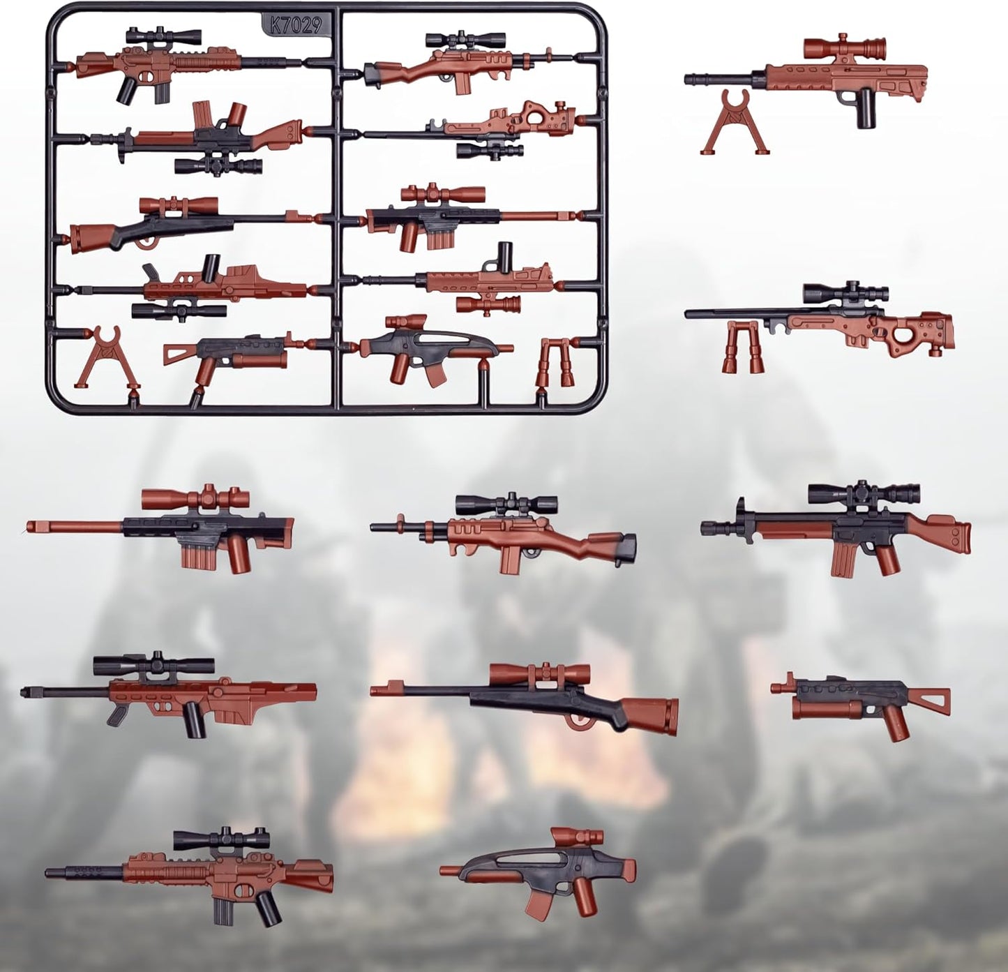 "63-Piece US Toy Soldiers with Weapon Set"