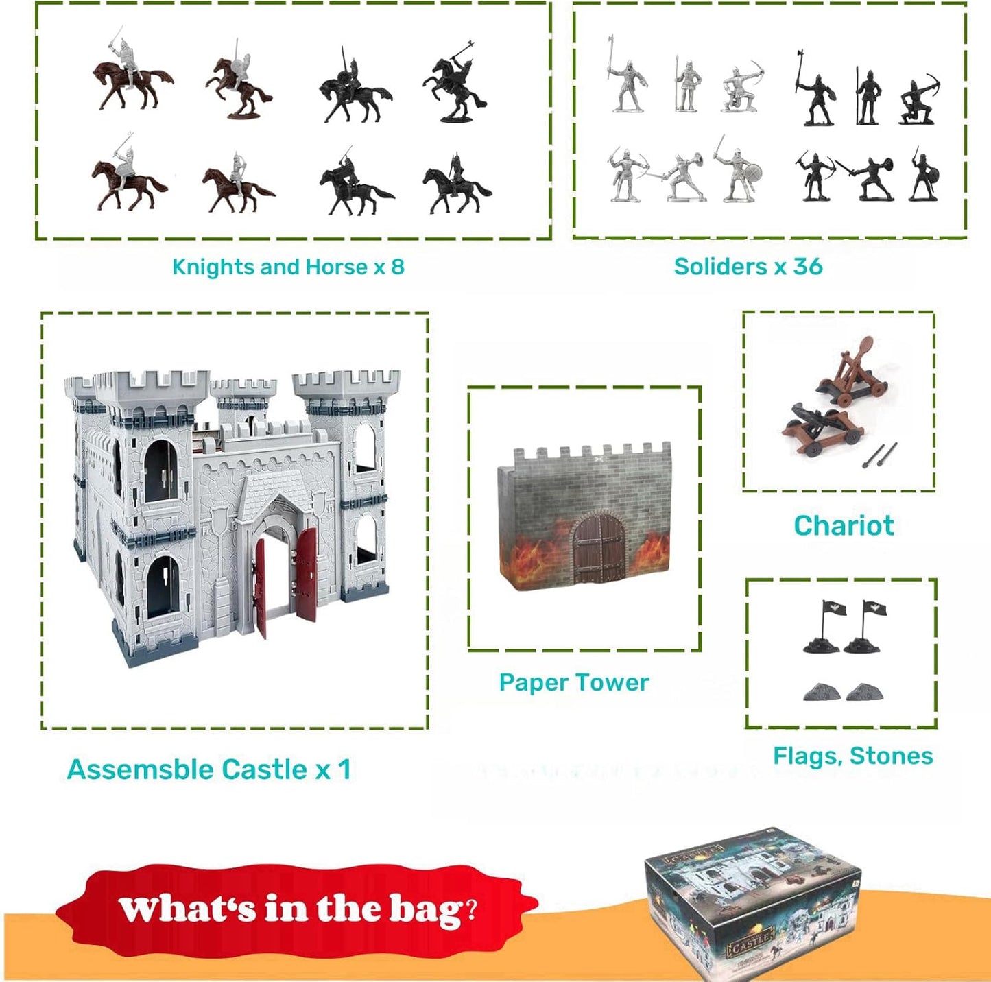 Medieval Castle Knights Toy Soldier Playset 254pcs