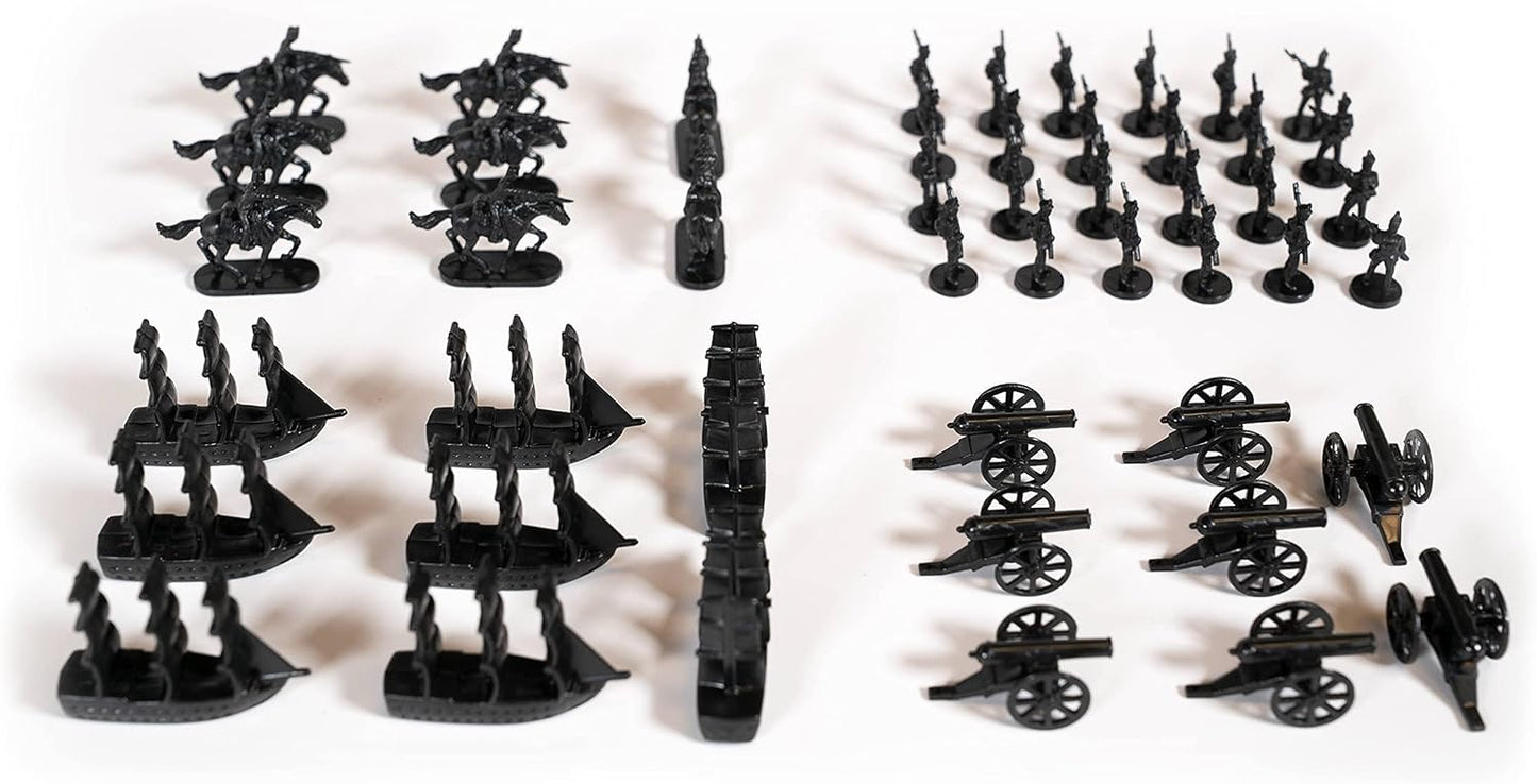 Napoleonic and Civil War Miniatures Set with Infantry, Cavalry, Artillery