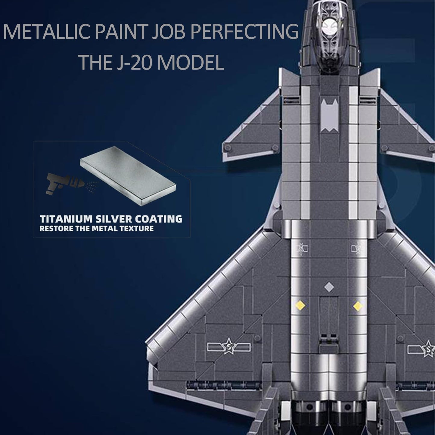 "Chengdu J-20 Stealth Fighter Building Toy Set"