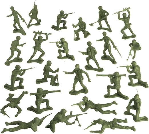 TimMee OD Green Plastic Army Men Set
