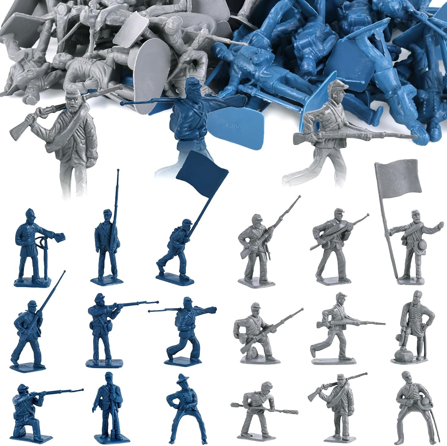 80PCS Plastic Army Men Toy Soldiers for Kids’ Educational Projects