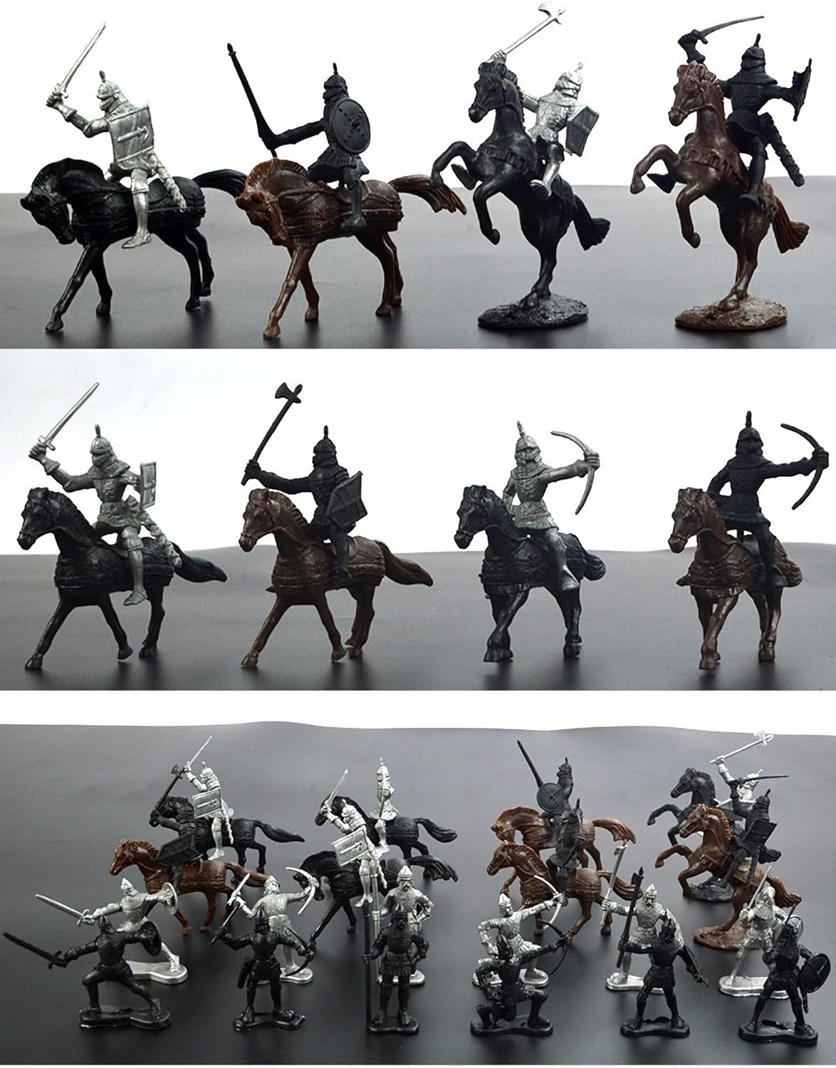 Medieval Knights Toy Soldier Playset Horses Cavalry