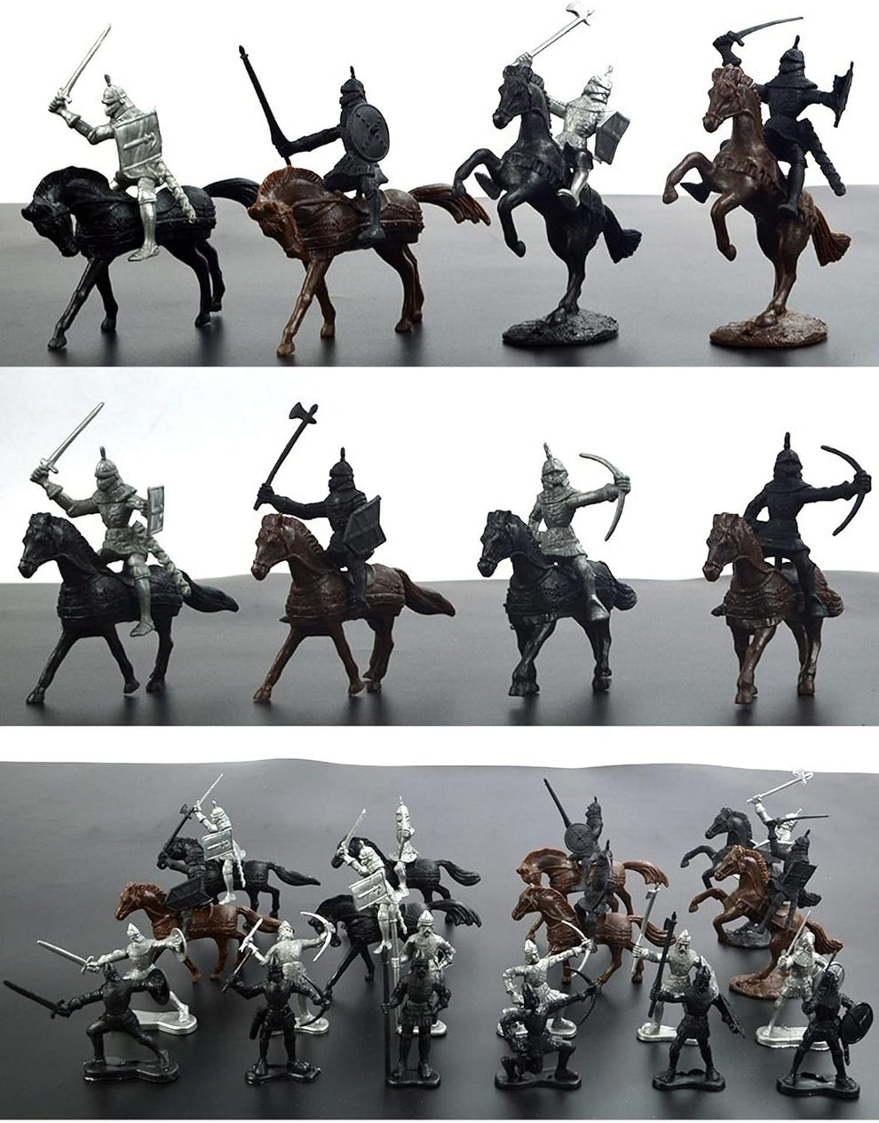 Medieval Knights Toy Soldier Playset Horses Cavalry