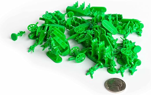 Napoleonic and Civil War Green Military Miniatures Set