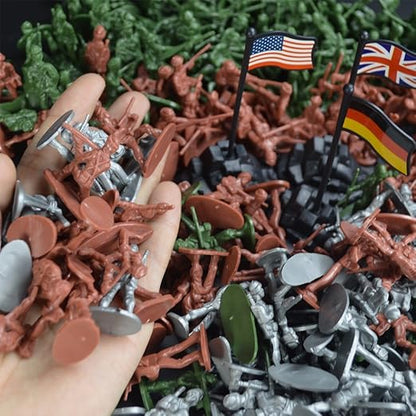 Classic WW2 Army Men Military Playset for Kids