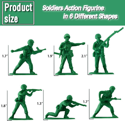"50-Piece Green Army Men Toy Soldiers Set"